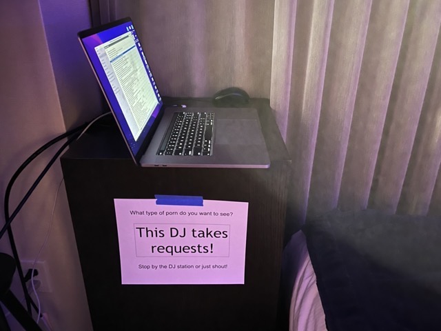 The DJ station