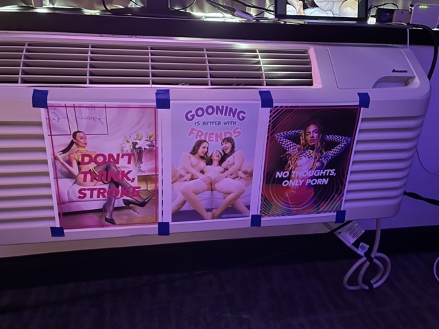 Posters on the heater