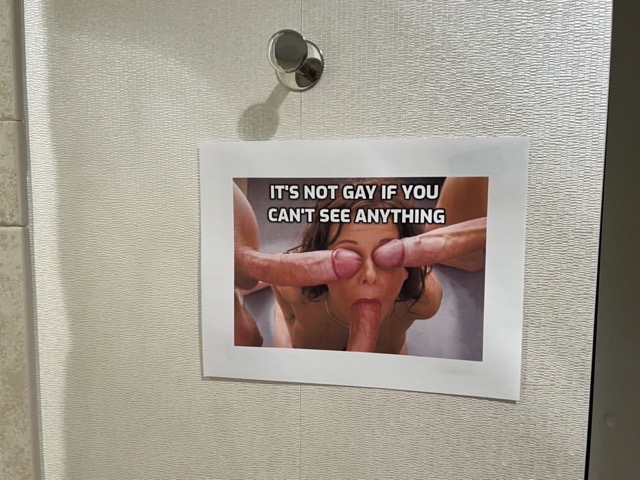 Poster not gay if you can&rsquo;t see